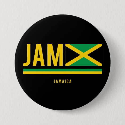 Jamaica-vlag ISO-code Alpha 3 Design Ronde Button 7,6 Cm (Voorkant)