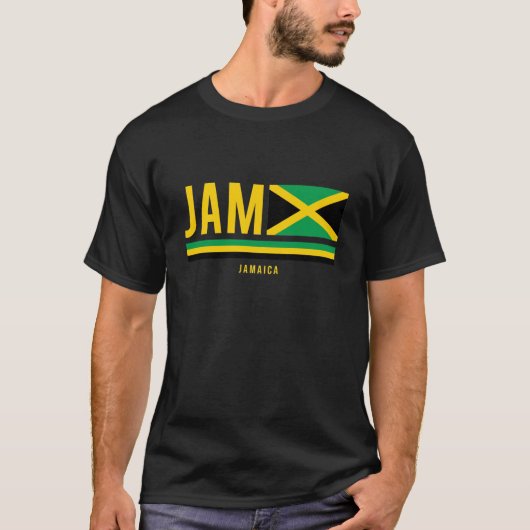 Jamaica-vlag ISO-code Alpha 3 Design T-Shirt (Voorkant)