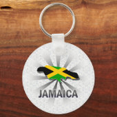 Jamaica Vlag Kaart 2.0 Sleutelhanger (Voorkant)