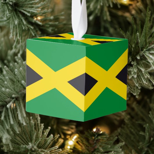 Jamaica vlag kubus ornament (Boom)
