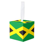 Jamaica vlag kubus ornament (Voorkant hoekig)