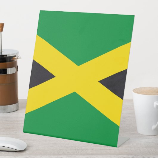 Jamaica vlag reclamebord met voetstuk (Insitu)