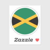 Jamaica Vlag Ronde Sticker (Vel)
