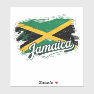 Jamaica Vlag Vakantie Vibes Rasta Rastafari Sticker