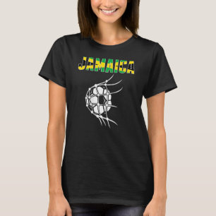 Jamaica-Voetbal op het net ondersteunt Jamaicaanse T-shirt