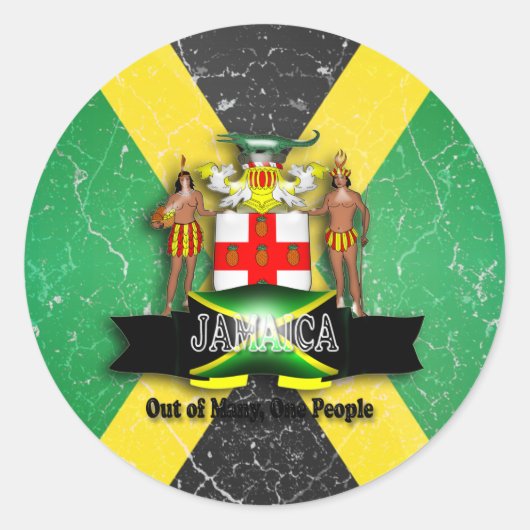Jamaica Wapens Sticker (Voorkant)