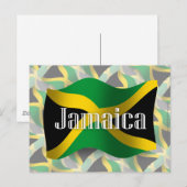Jamaica Waving Flag Briefkaart (Voorkant / Achterkant)