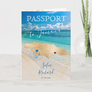 Jamaica Wedding Destination Passport Map