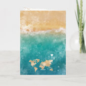 Jamaica Wedding Destination Passport Map Invitati (Achterkant)