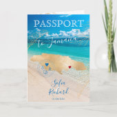Jamaica Wedding Destination Passport Map Invitati (Voorkant)