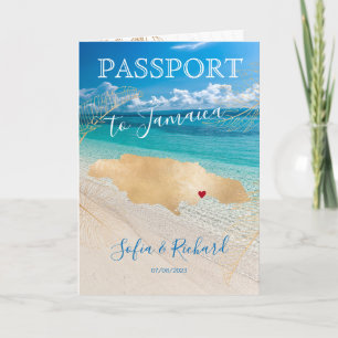 Jamaica Wedding Destination Passport Map QR code