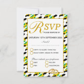 JAMAICA Wedding RSVP-reactiekaart RSVP Kaartje (Voorkant)