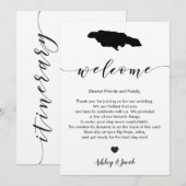 Jamaica Wedding Welcome Letter & Itinerary Programma (Voorkant / Achterkant)