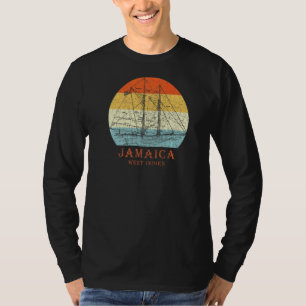 Jamaica West-Indië blauwdruk zeilboot VAC T-shirt