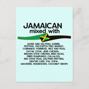 Jamaicaan gemengd met Jamaica Proud Briefkaart