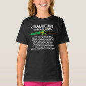 Jamaicaan gemengd met Jamaica Proud Group overeenk T-shirt (Voorkant)