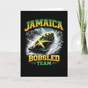 Jamaicaans Bobsleeteam Feestdagen Kaart