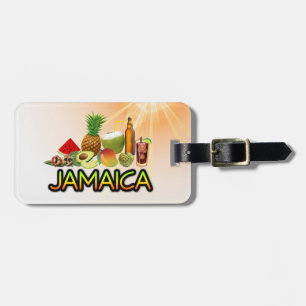 Jamaicaans eten bagagelabel