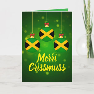 Jamaicaans Patois Feestelijke Prettig Kerstfeest Kaart