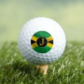 Jamaicaans vlagmonogram golfballen (Insitu Shirt)