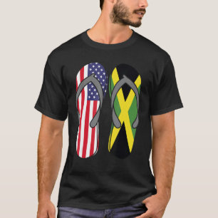 Jamaicaanse Amerikaanse Vlag Sandalen USA Jamaica  T-shirt