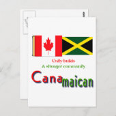 jamaicaanse canadese wortels briefkaart (Voorkant / Achterkant)
