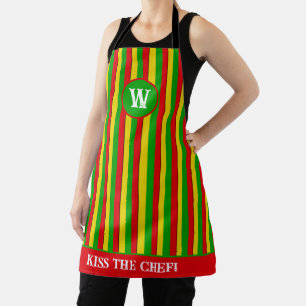 Jamaicaanse chef-kok Rasta Stripes Keuken Schort