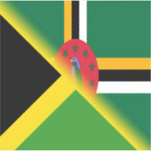 Jamaicaanse Dominicaanse vlag | Half Jamaica Domin Sticker (Voorkant)