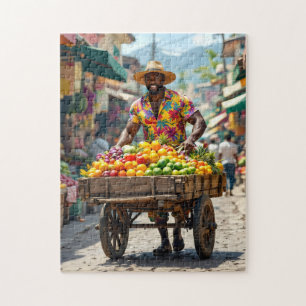 Jamaicaanse duwwagen legpuzzel