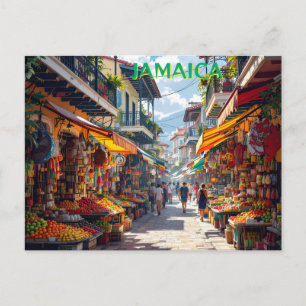 Jamaicaanse marktplaats briefkaart