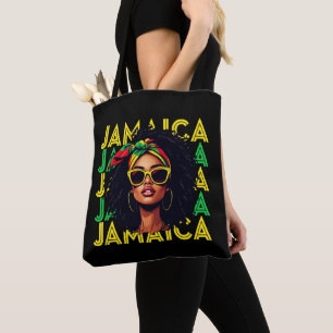 Jamaicaanse Meisje Jamaica Vlag Trotse Jamaicaanse Draagtas