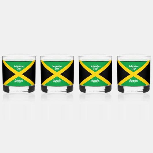 Jamaicaanse Onafhankelijkheidsdag Jamaica National Whisky Glas (Achterkant)