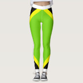 Jamaicaanse Pride Flourescent Leggings (Voorkant)