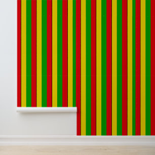 Jamaicaanse Rasta gekleurde strepen met patroon Behang
