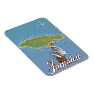 Jamaicaanse reis eiland kaart magneet