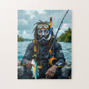 Jamaicaanse speervisser legpuzzel