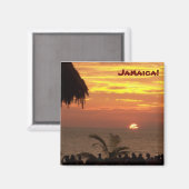 Jamaicaanse Sunset Magnet - Gepersonaliseerd Magneet (Voorkant / Achterkant)