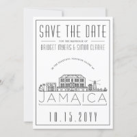 Jamaicaanse Trouwdag Gestileerde Silhouet 'Save th