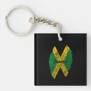 Jamaicaanse vingerafdruk sleutelhanger