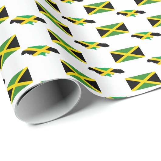 JAMAICAANSE VLAG CADEAUPAPIER (Rol Hoek)