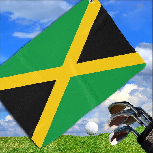 Jamaicaanse vlag en Jamaica golfvakantie/sport Golfhanddoek