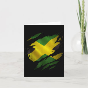 Jamaicaanse vlag Gescheurde kras Erfgoed Cultuur T Kaart
