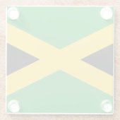 Jamaicaanse vlag glazen onderzetter (Achterkant)