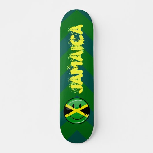 Jamaicaanse vlag glimlachen skateboard (Voorkant)