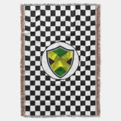 Jamaicaanse vlag goot deken (Voorkant Verticaal)