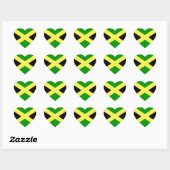 Jamaicaanse vlag hart sticker (Vel)