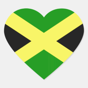 Jamaicaanse vlag hart sticker