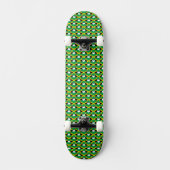 Jamaicaanse vlag kleuren harten patroon patriottis skateboard (Voorkant)