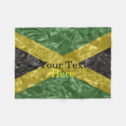 Jamaicaanse vlag - Kreukelen Fleece Deken (Voorkant (Horizontaal))