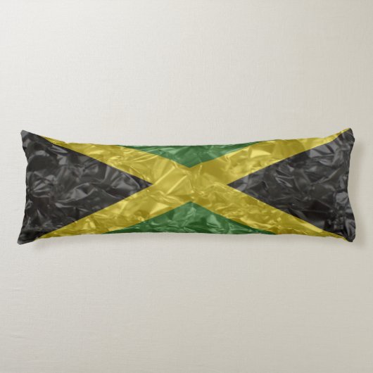 Jamaicaanse vlag - Kreukelen Lichaamskussen (Voorkant)